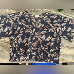 Sienna Sky Navy Floral Blouse